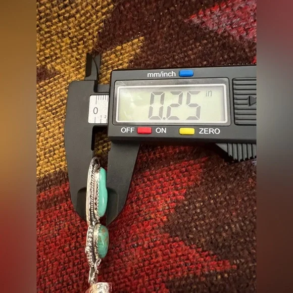 ❤️ Kingman Turquoise Sterling Navajo Style Statement 11gm Pendant 2.52”L